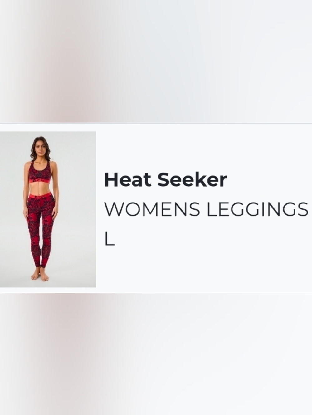 Brand New Ethika Women's Red and Black Leggings Size L Cotton/Spandex